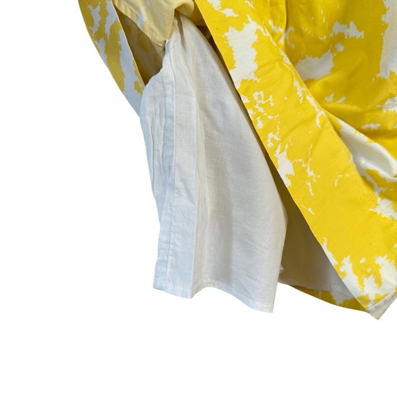 GAP Yellow Floral Midi Dress Cotton Sleeveless Size M Summer Cottagecore Picnic - Picture 12 of 14